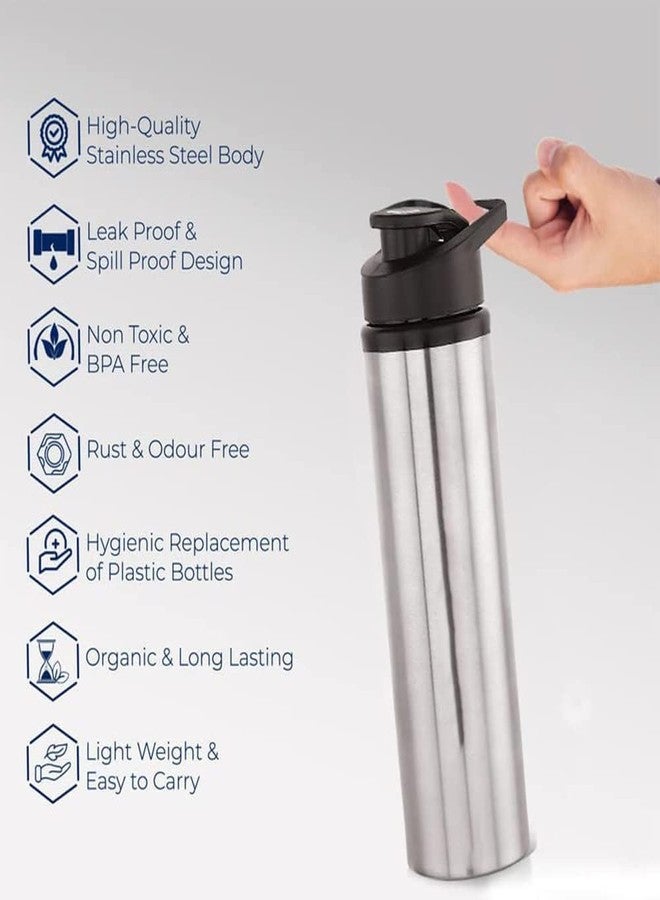 MARKWELL Stainless Steel 900 ml Water Bottle for fridge, School, Gym, Home, office, Boys,Girls, Kids, Leak Proof with MATT COLOR & SIPPER CAP (SIPPER BOTTLE) - Image 5